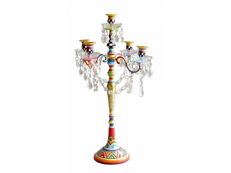 Toms Drag Candelabro de mesa de cristal para 5 velas - 3 tamaños