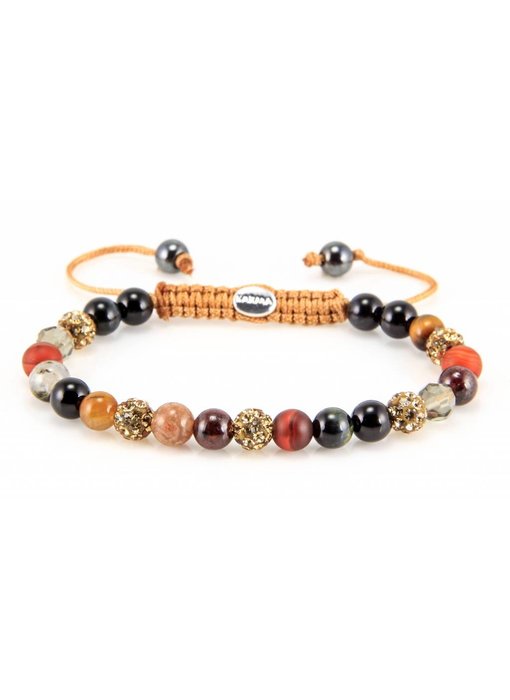 Karma Armband Hollywood XS - geelgouden kristallen