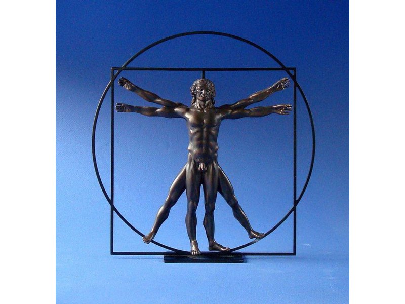 Mouseion The Vitruvian Man, bronze - Large