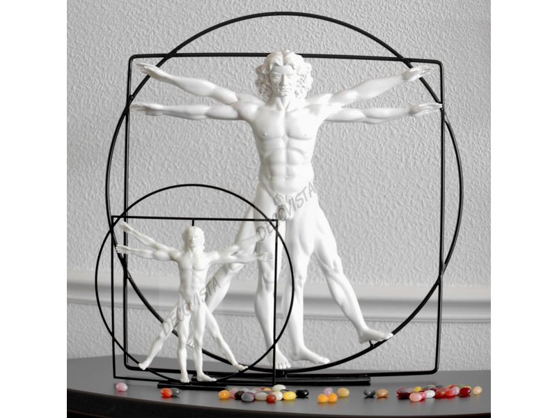 Mouseion The Vitruvian Man, white - L