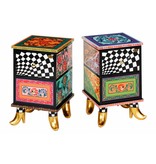 Toms Drag Colorful bedside table with two drawers - design A