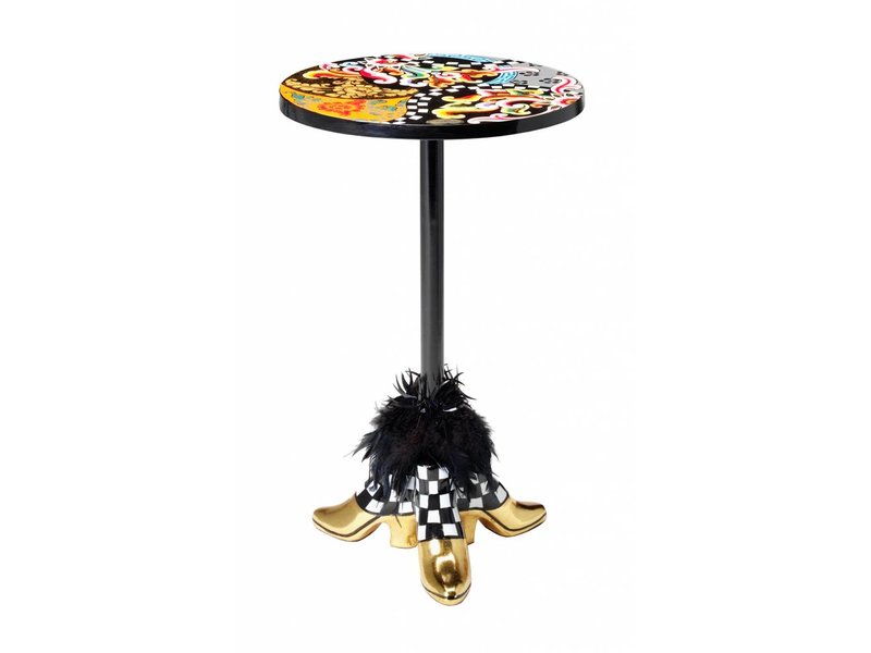 Toms Drag Side Table, round "Flowers