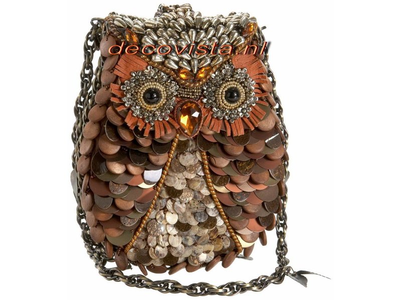 Mary Frances What a Hoot - designer minibag / handtas / avondtasje / schoudertas