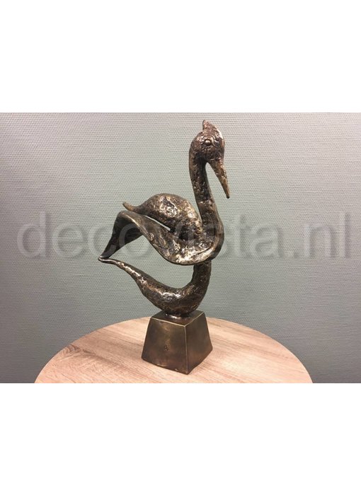 L' Art Bronze Bronze swan - abstract