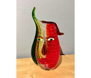 Design glass vase Fire Head