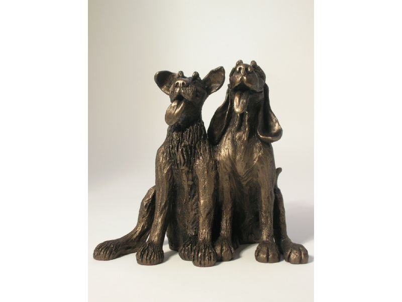 Frith Skulptur zwei Hunden Tom en Fred