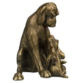 Frith Escultura de perro  Amber con cachorro