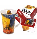 Carmani Taza de porcelana en caja de regalo "Café terraza por la noche", Van Gogh