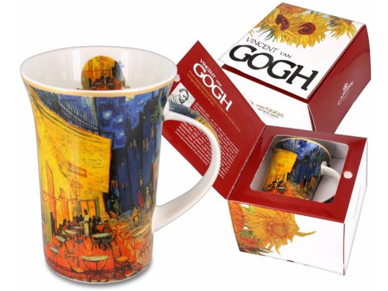 Carmani Mug in gift box "Café terrace by night",  Vincent Van Gogh