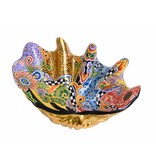 Toms Drag Colored shell with gold elements - dish or bowl