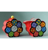 Britto Melk en suikerpot set Flower