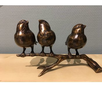 L' Art Bronze Vögel auf dem Ast