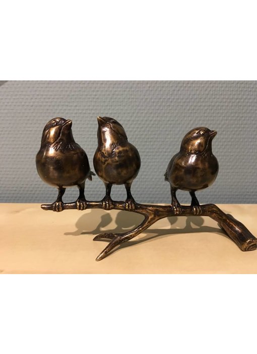 L' Art Bronze Vögel auf dem Ast