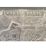 Home Sweet Home Wall cloth map Paris, gray