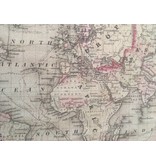 Wall Cloth Vintage Mercator Projection - world map