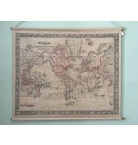 Tela de Pared Vintage Mercator Projection - mapa del mundo