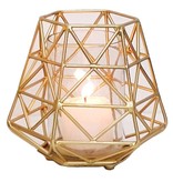 Rocaflor Graphical tea light holder, gold