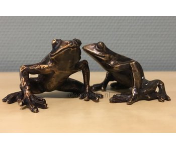 L' Art Bronze Pareja de ranas arborícolas - bronce