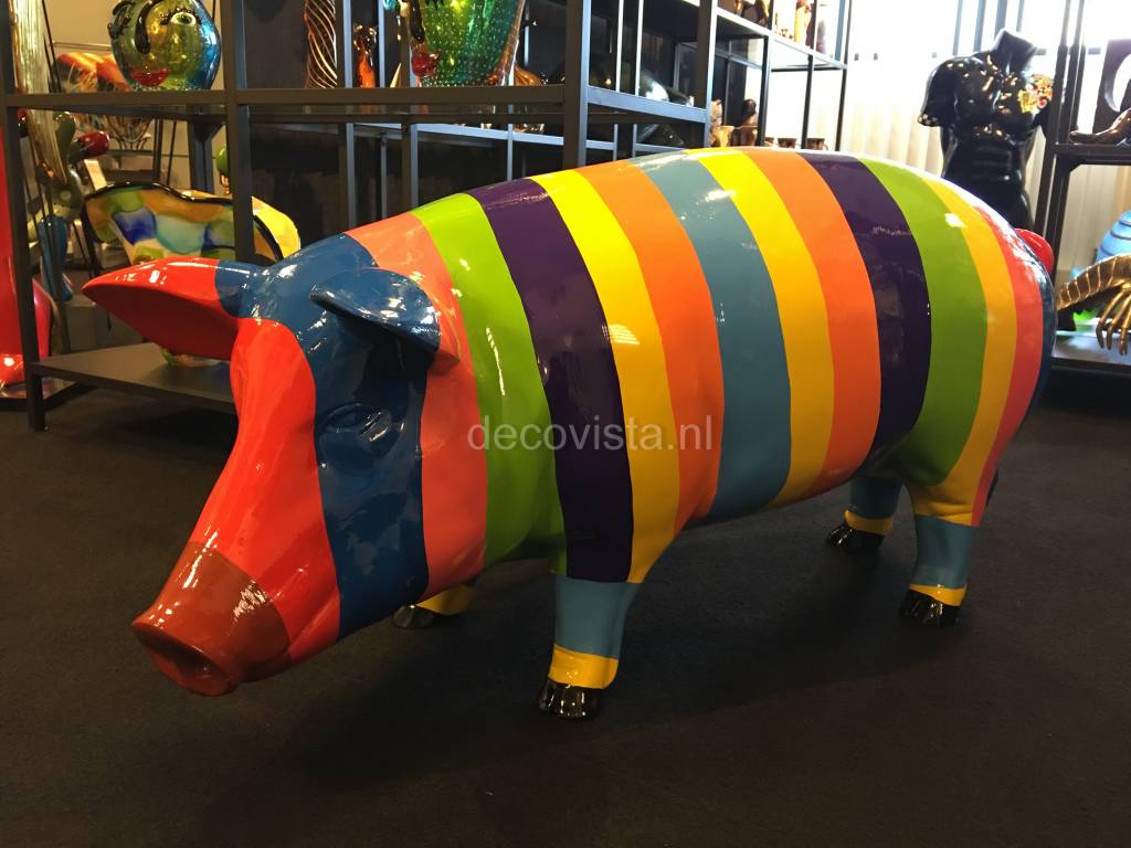 Bunte Schweinestatue Fur Zu Hause Oder Im Garten Decovista