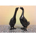 L' Art Bronze bronze pair of geese