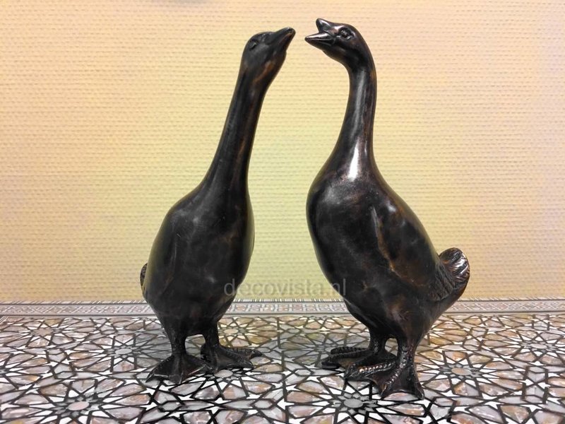 L' Art Bronze Bronze-Gänsepaar