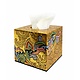 Tissue box square, gold