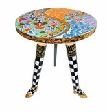 Toms Drag Round side table with checkered legs