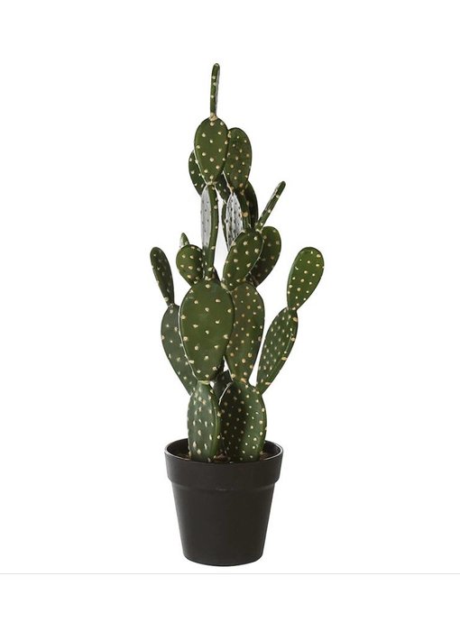 Casablanca Deco-Art Imitación de cactus verde en maceta