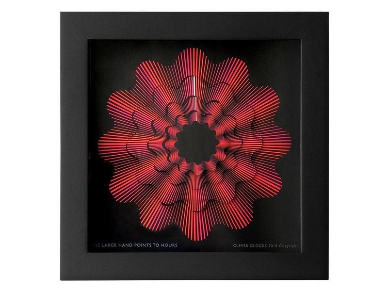 CleverClocks Artistieke kunst wandklok Red Ribbon