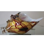 Vetro Gallery Glass sculpture yellow shell in murano style