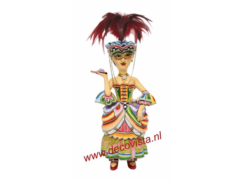 Toms Drag La Contessa Ballo in Maschera carnavalsbeeld, gemaskerd bal