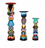 Toms Drag Artistic, wooden candlestick with round shapes