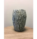 Rasteli Cement stone vase, gray melting