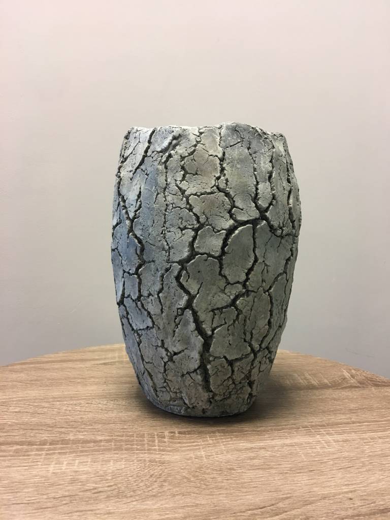 winnaar Vriend prototype Cementstenen vaas, grijs gemeleerd - DecoVista - kleurrijke meubelen,  wanddecoraties en glasobjecten