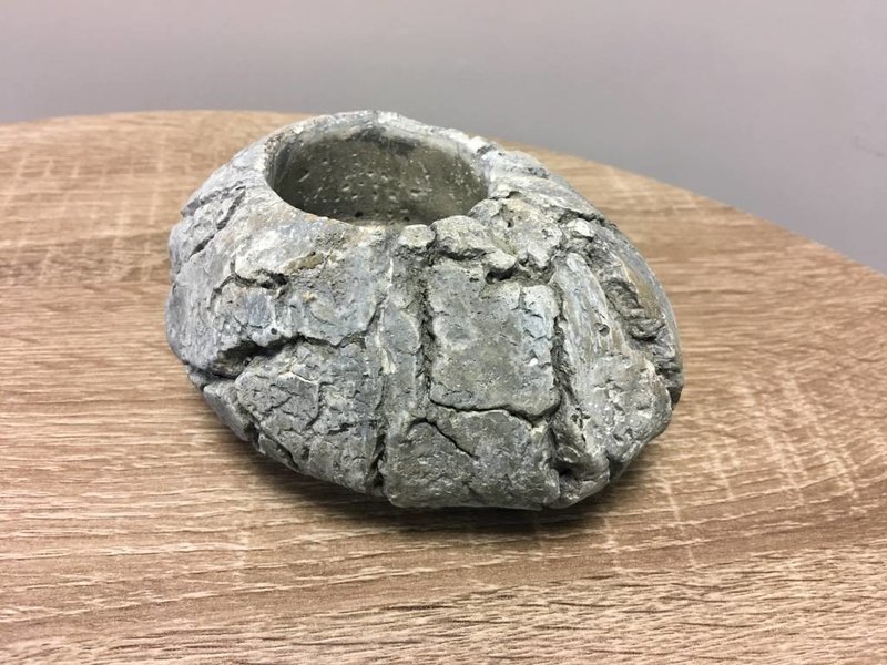 Rasteli Portavelas de piedra, gris cemento
