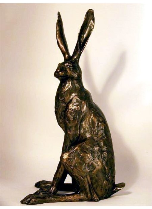 Frith Sitting hare sculpture - L - Premier Finish