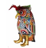 Toms Drag Owl figurine with red feathers, Hugo