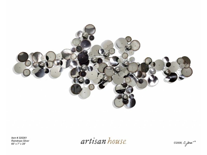 C. Jeré - Artisan House Wall art sculpture Raindrops Silver