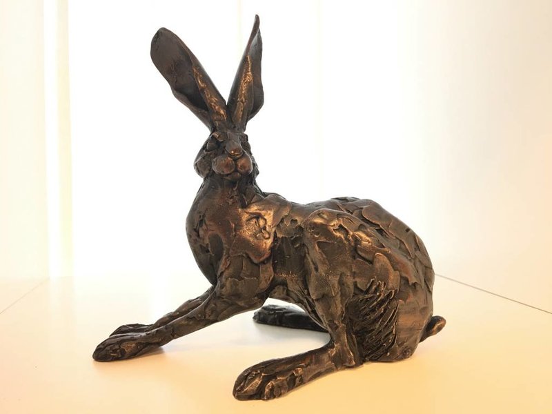 Frith Hare sculpture - crouching hare