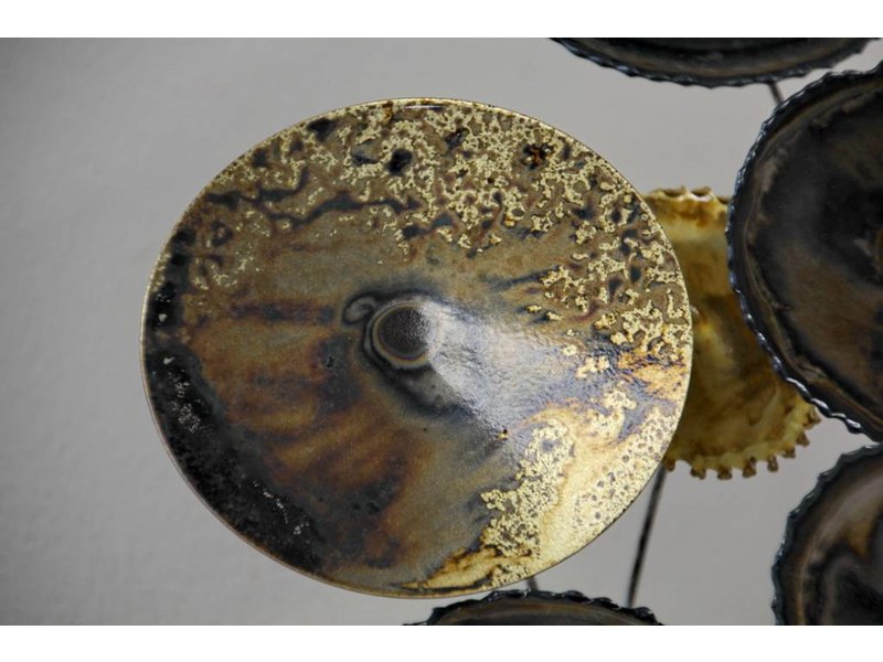 C Jeré Artisan House Metal Wall Art Sculpture Raindrops Brass