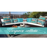 BoHo Decorative cushion cover made of turquoise furniture fabric Aztec Turquoise - 45 x 45 cm