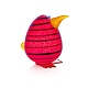 Kiwi Egg, deco glasobject, rood