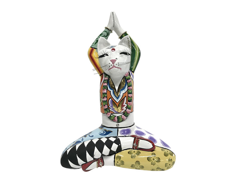 Toms Drag Estatuilla del gato de yoga Swami - L