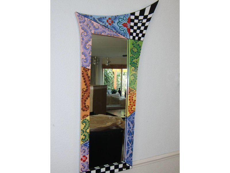 Toms Drag Asymmetric design mirror in MDF wooden frame