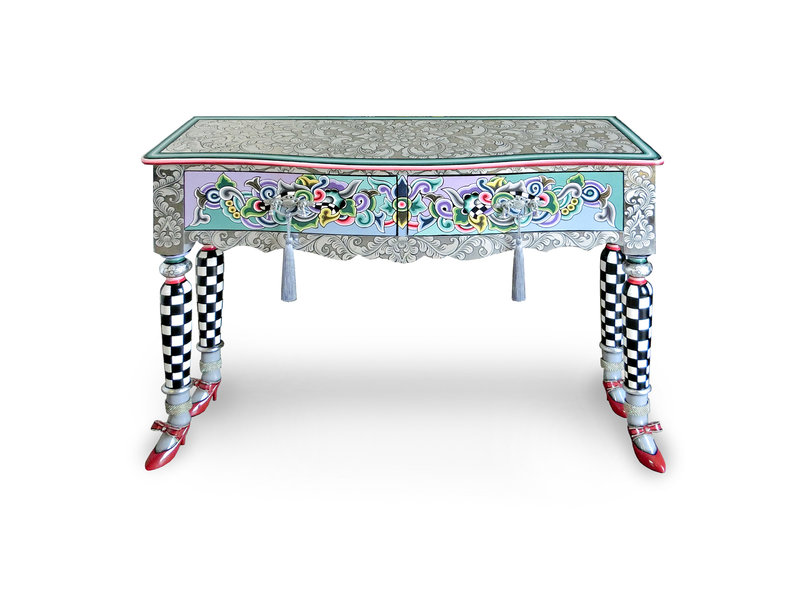 Toms Drag Wall cabinet, wall table Versailles with two drawers - Silver Line