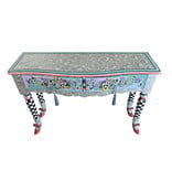 Toms Drag Tafel of kast Versailles, met twee laden,  wandkast of haltafel - Silver Line