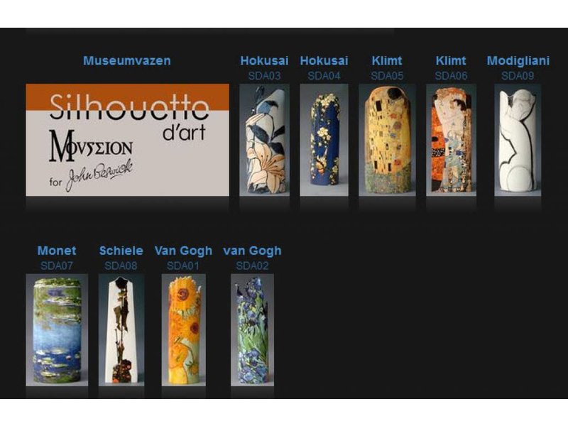 Silhouette d'Art - John Beswick Vase Johannes Vermeer, künstliche Blumenvase  Silhouette d'Art