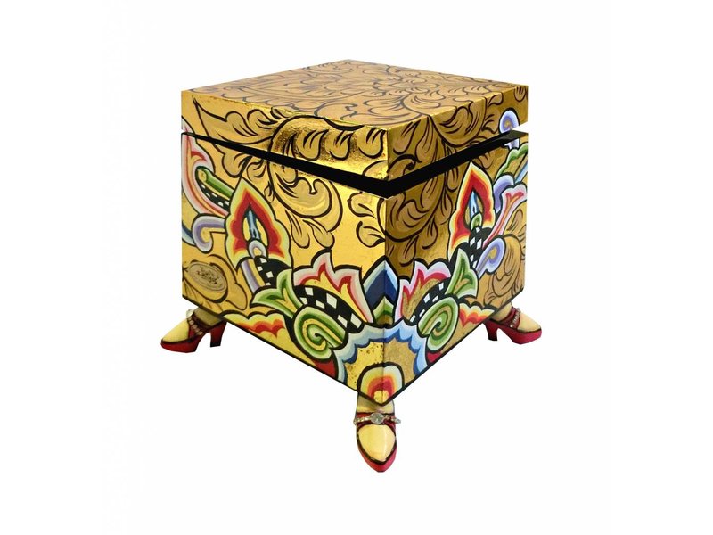 Toms Drag Caja de pañuelos cuadrada, dorada - DecoVista - decoración de  interiores