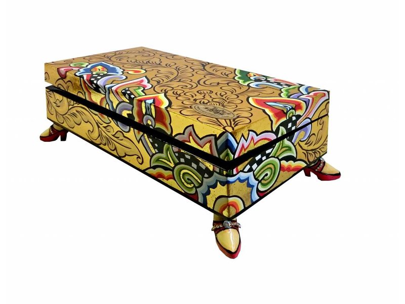 Toms Drag Goldene Schachtel mit Deckel