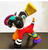 Jacky Art Perro Stanley, alegre estatua de animal de colores